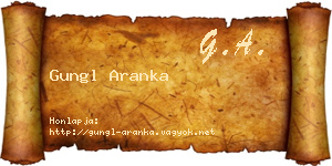 Gungl Aranka névjegykártya
